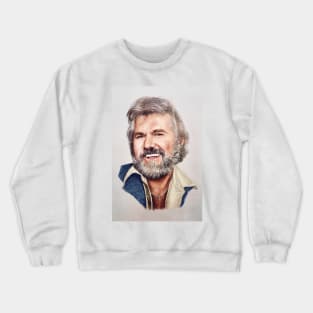 Kenny Rogers digital colour painting Crewneck Sweatshirt